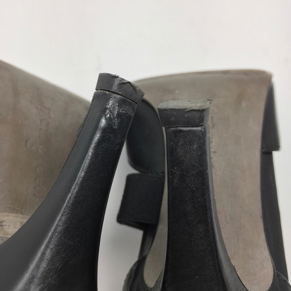 Paul Green Black Leather Heels Size 7, S7 - Picture 5 of 6